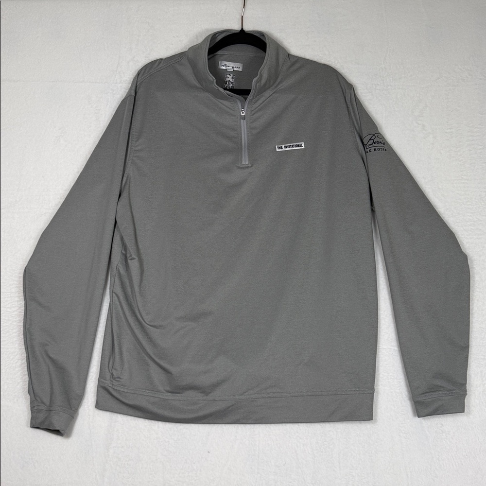 Peter Millar Heathered Gray Performance Pullover … - image 1